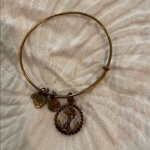Alex and Ani Gold Anchor Bangle